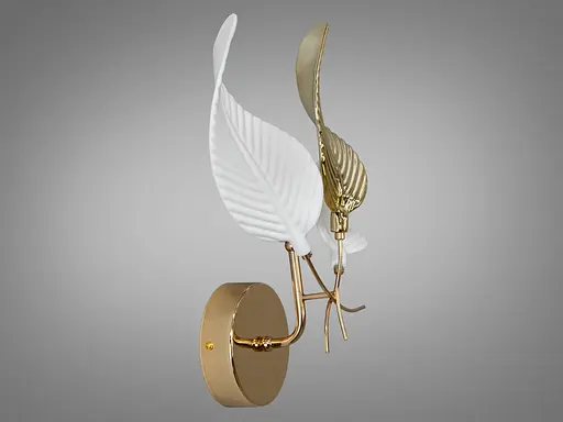 Унікальне бра Diasha з порцеляновими елементами, золото - фото 2