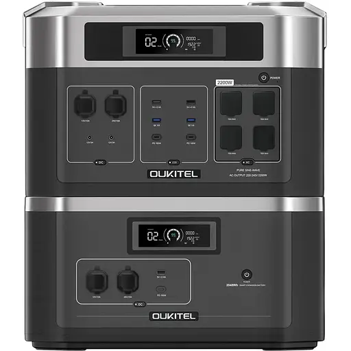 Зарядная станция Oukitel BP2000E 2200Вт + батарея B2000E (4096Вт/ч) EVE LiFePo4 UPS, MPPT