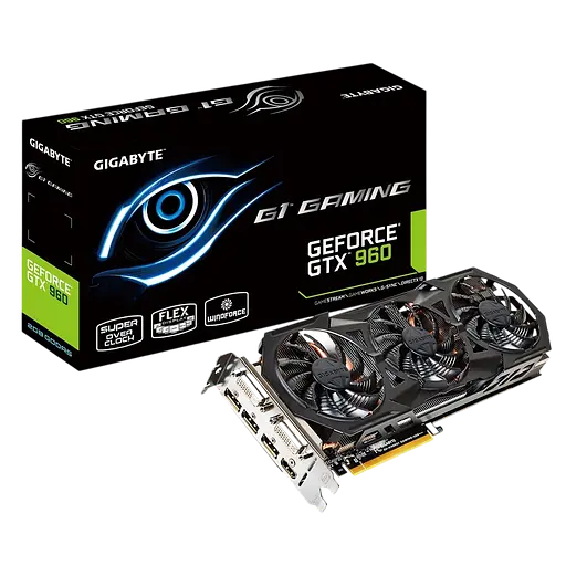 Видеокарта GeForce GTX 960 2GB Gigabyte G1 Gaming (GV-N960G1 GAMING-2GD) Б/У - фото 1