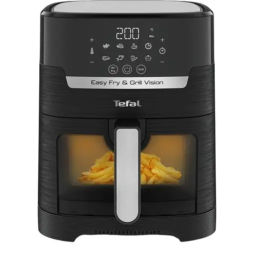 Мультипіч Tefal Easy Fry&Grill Vision Window 1550 Вт чорна (EY506810) - фото 1
