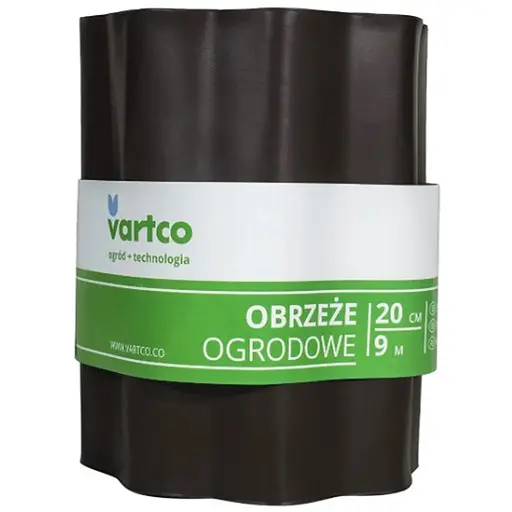 Бордюрна стрічка VARTCO 9 м х 20 см коричневий БОРЛ0006 - фото 1