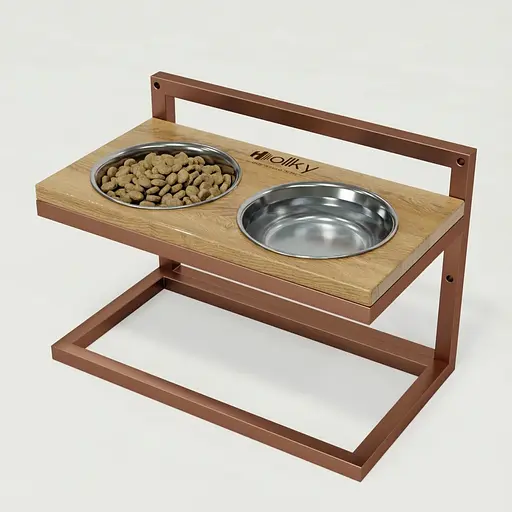 Hollky Flex M — миски на регульованій підставці для середніх собак (2 × 0.85 л)