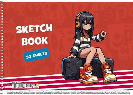 Комплект 3 шт. альбомів для малювання. Альбом Школярик А4 30 арк. 100г/м2 8545 4823088244038 - фото 4