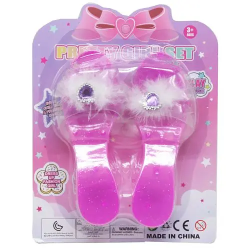 Туфлі 830-6 з камінчиком і страусиним пером, висота каблука 4 см, на блістері (6978569403096) - фото 2