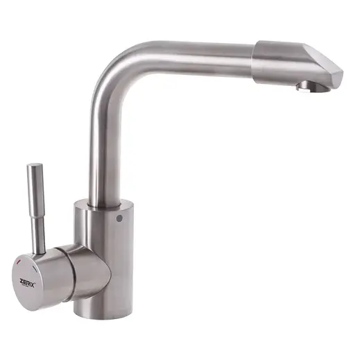 Змішувач для умивальника Zerix LR71198-4 LL1467 Нержавіюча сталь - фото 1