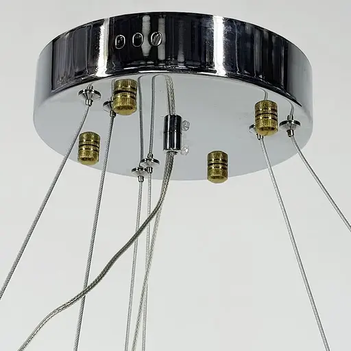 Невероятная хрустальная подвесная люстра Ø 80+60 см Ст. MD9105R-800+600 CH | Line F - фото 4