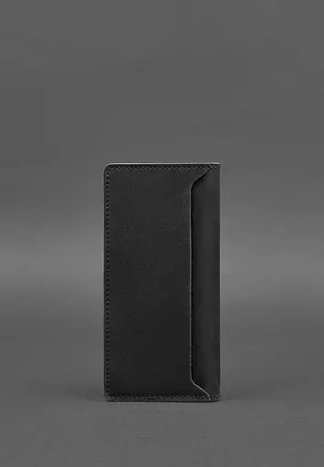 Кожаный портмоне-купюрник 11.0 черный Crazy Horse - фото 5