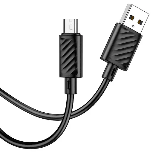 Кабель HOCO X88 Gratified charging data cable for Micro Black - фото 4
