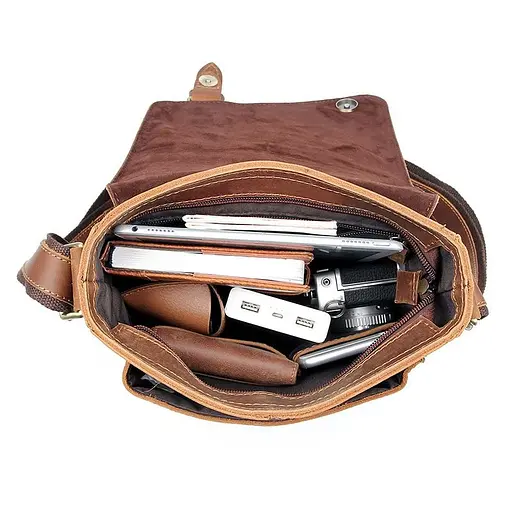 Чоловіча шкіряна сумка Vintage 22х26х9, см sum0015050 - фото 10