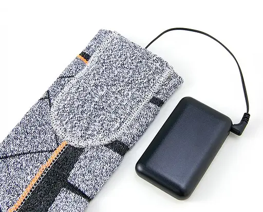 Шкарпетки з підігрівом ZBHSWZ02 з блоком живлення 4000mAh 38-44р. (Сірі з чорним) - фото 3