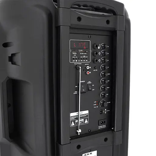 Потужна акустична система з підсвічуванням ZXX - 7878, 60W, 2 Bluetooth мікрофони, вбудований акум 12B 5A, живлення 220в, Black, Box - фото 4