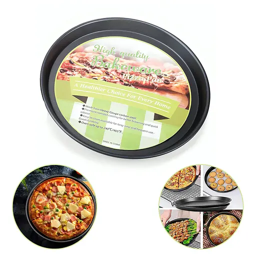 Форма для выпечки пиццы с антипригарным / тефлоновым покрытием Ø 26 см, Kitchen Master Черный 85947 - фото 1