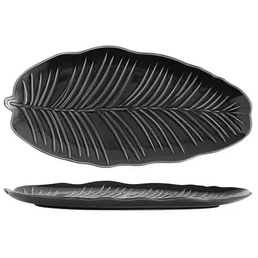 Блюдо Limited Edition LEAF BLACK 30 x 16.8 см (B010751)