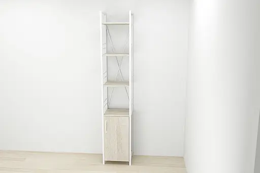 Этажерка 4/34 Ferrum-decor Серии Конект с тумбой 179x34x28 Белый ДСП Сонома (FRD-104473) - фото 2