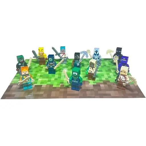 Набор игровых фигурок Minecraft с оружием 12 шт. (2614) - фото 2