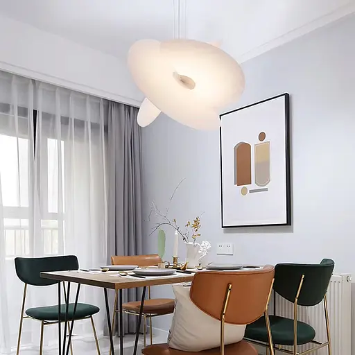 Футуристична люстра у білому корпусі Ø 50 см | Арт. PLP 07-500 | Line F - фото 7