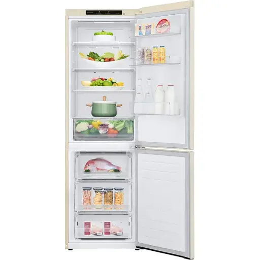 Холодильник LG с нижним морозильным отделением 186x60х68 холод.отд. 234 л мороз.отд. 107 л 2дв. А+ NF инв. диспл внутр. бежевый - фото 2