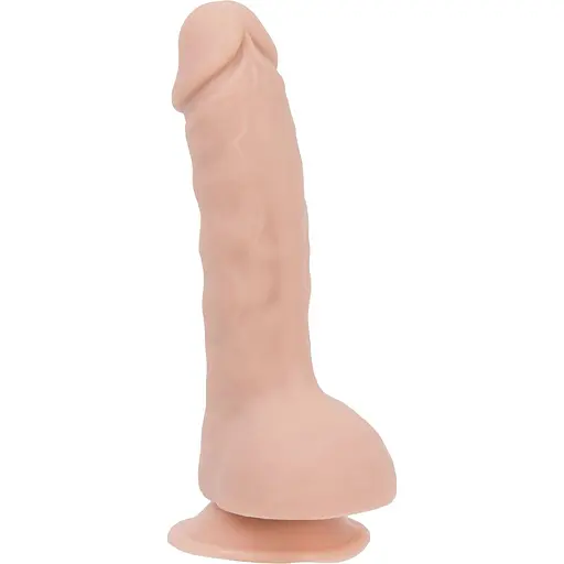 Фалоімітатор Addiction - Brad 7.5 Dildo With Balls, Beige - фото 3