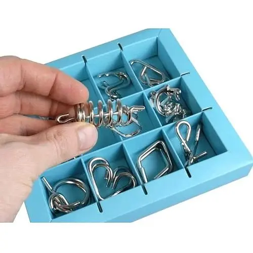 Набор головоломок Eureka 10 Metall 3D Puzzles blue 10 головоломок 473356 - фото 3