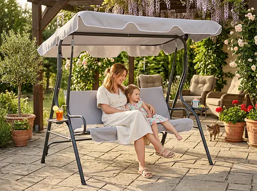 Садовая качель Garden Line Vip grey 170 x 110 x 153 см - фото 1