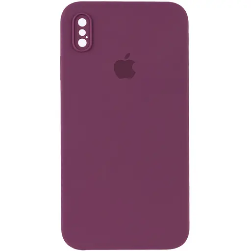 Чехол Silicone Case Square Full Camera Protective AA для Apple iPhone XS Max 6.5 Бордовый/Maroon - фото 1