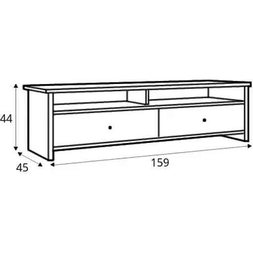 Тумба под ТВ ВМК (БРВ) Порто RTV2S/160 Джанни + Сосна Ларико (GRB-1970) - фото 4