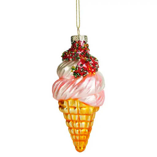 Прикраса ялинкова Yancheng Everbright Морозиво скло (833724) - фото 7