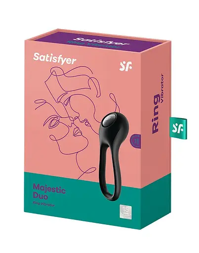 Смарт-віброкільце Satisfyer Majestic Duo для пар 2 мотори управління через додаток і подвійна стимуляція - фото 5