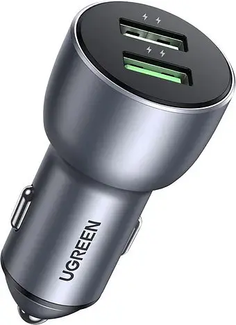 Зарядний пристрій автомобільний Ugreen CD213 2 порти USB-A 36 W (10144) - фото 1