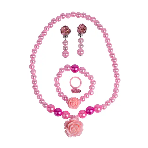 Набор украшений Романтический персиковый (ожерелье, браслет, серьги) 4шт - фото 2