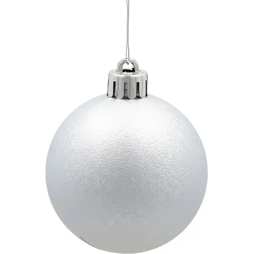 Комплект елочных шариков Chomik пластиковые 5 см серебристые 20 шт. (GIF3801) - фото 3