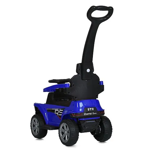 Детская каталка-толокар Bambi Racer 2 в 1 с музыкой и светом, синий - фото 2