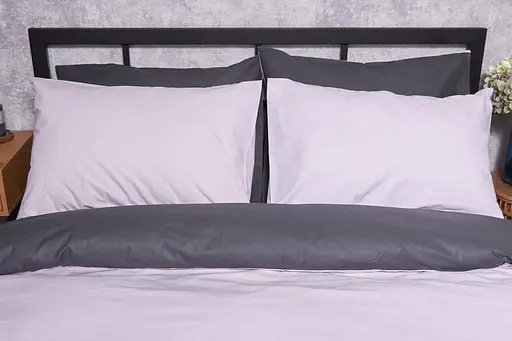 Комплект постельного белья Moon&Star Бязь Gold Люкс Orchid Gray евро 200х220 наволочки 2х40х60 - фото 2