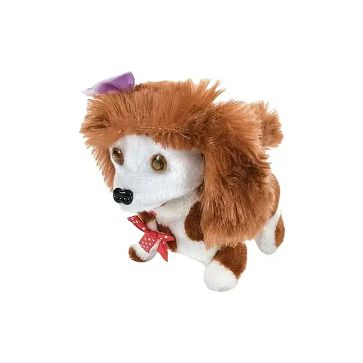 М’яка іграшка собака, 16 см, рухає головою, звук, ходить, рухає хвостом, 5 кольорів, на батарейках, 16x13x9 см