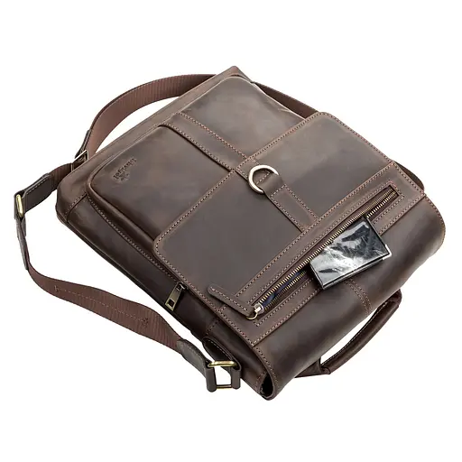 Чоловіча шкіряна сумка SHVIGEL 28х32х9 см sum0012485 - фото 5