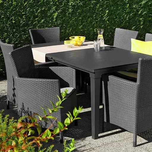 Крісло садове пластикове Allibert Iowa DC сіре - фото 4