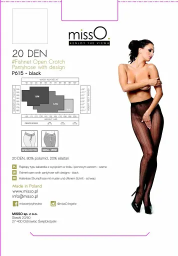 Колготки MissO P615 L/XL (чорний) - фото 5