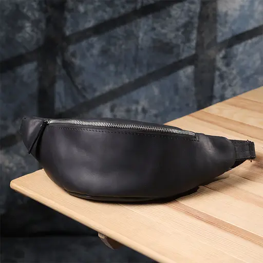 Надійна сумка бананка для чоловіків із вінтажної натуральної шкіри SHVIGEL 34х14х7 см sum0027465 - фото 9