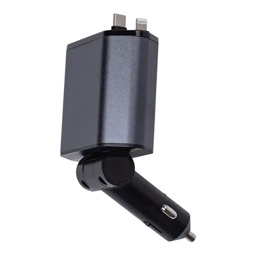 Автомобільний зарядний пристрій з висувним кабелем Shenzhen HP-C1 - фото 2