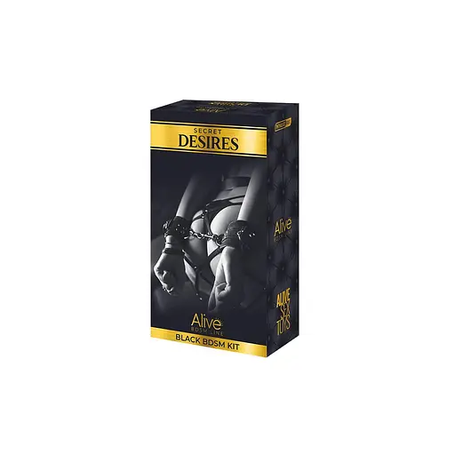 Набір БДСМ аксесуарів Alive Secret Desires Black BDSM Kit (8 pcs) - фото 2