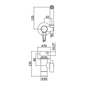 Набор гигиенического душа скрытого монтажа Paffoni Tweet Round хром ZDUP 110 CR - фото 2