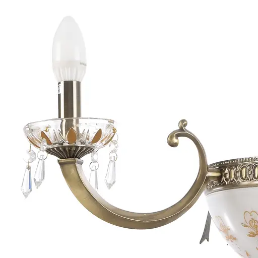 Люстра подвесная Brille свеча E14 60W BZ (BKL-448S/5) - фото 2