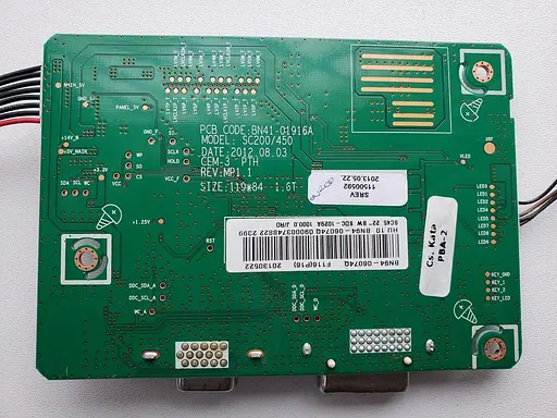 Материнская плата монитора Samsung 22-27 SC200/450 BN41-01916A "Б/У" - фото 3