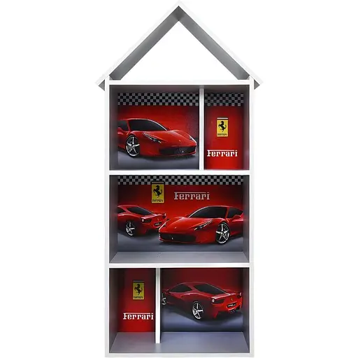Дитячий будиночок-полиця H 2020-18-3 Ferrari для зберігання книг та іграшок сірий - фото 2