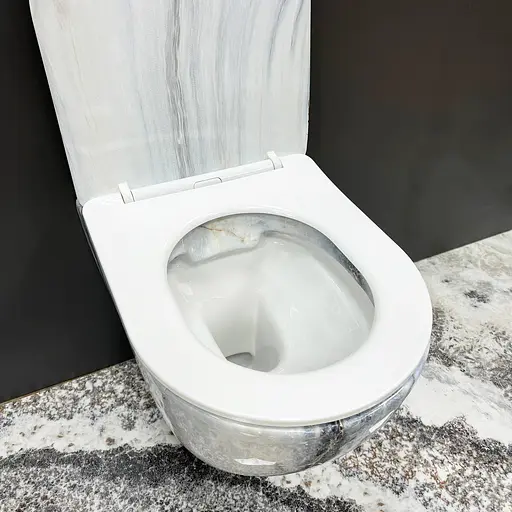 Подвесной унитаз VBI Vulcano granit VBI-020405, Мрамор - фото 4