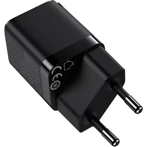 Адаптер-блок живлення мережевий Baseus GAN3 Fast Charger 30 W (CCGN010101) чорний - фото 1