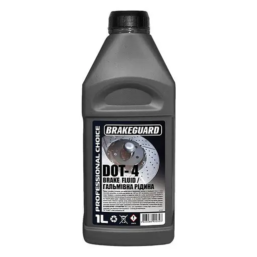 Рідина гальмівна Brakeguard ДОТ-4, 1 л