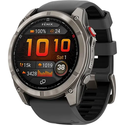 Смарт-часы Garmin Fenix 8 Pro AMOLED Sapphire 51 мм Carbon Gray DLC Titanium with Graphite/Black Silicone Band 010-03199-11 (145031)