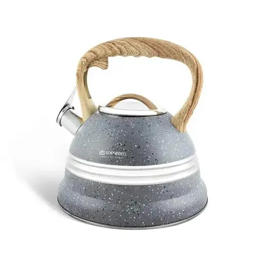 Чайник со свистком Edenberg EB-8808 из нержавеющей стали на 3 л серый