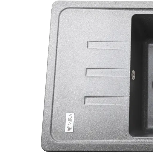 Гранітна мийка Mira MONTI 620х435 мм сірий для кухні стійка до подряпин безпечна для їжі - фото 5